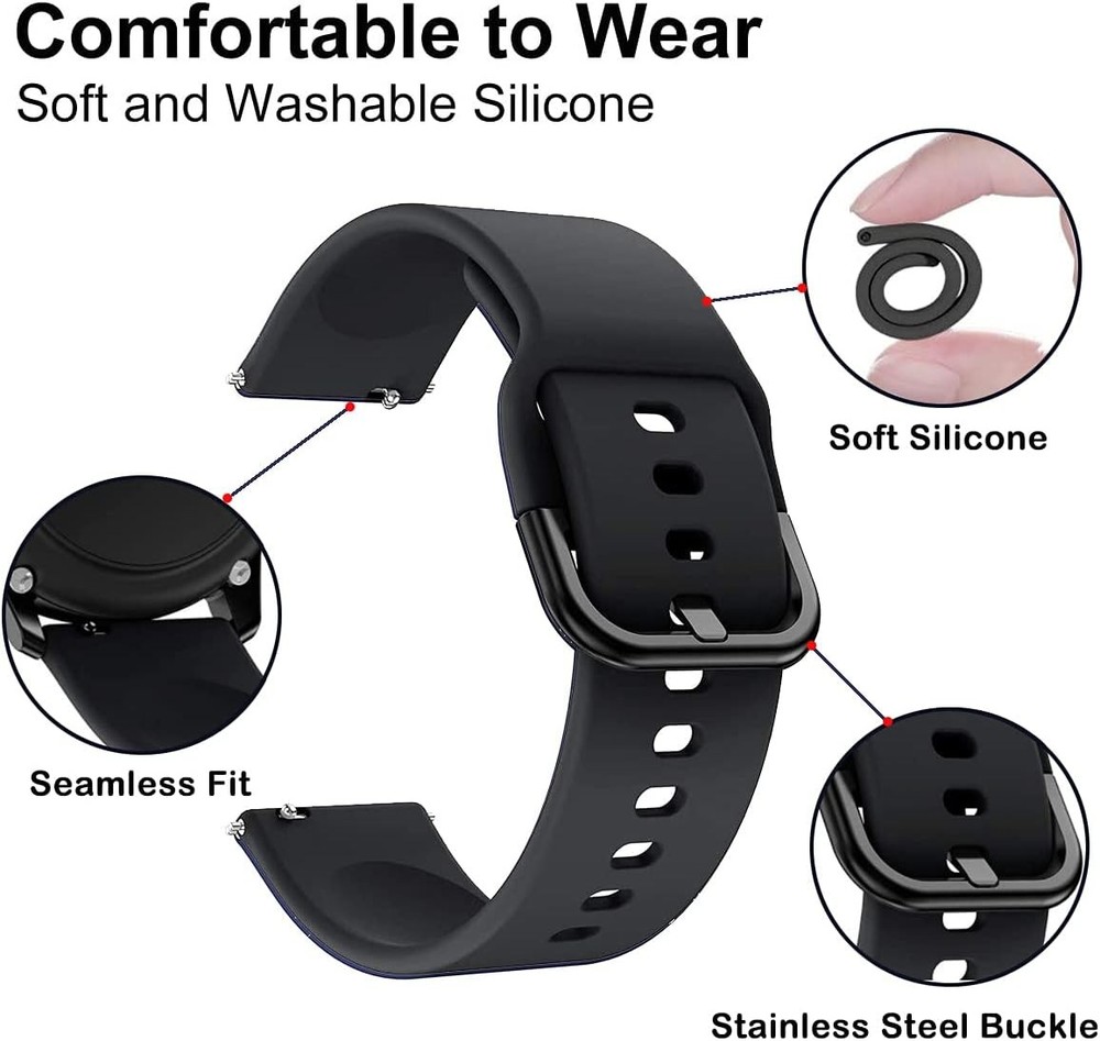 Samsung Galaxy Watch Active 40mm/44mm Compatible Silicone Strap