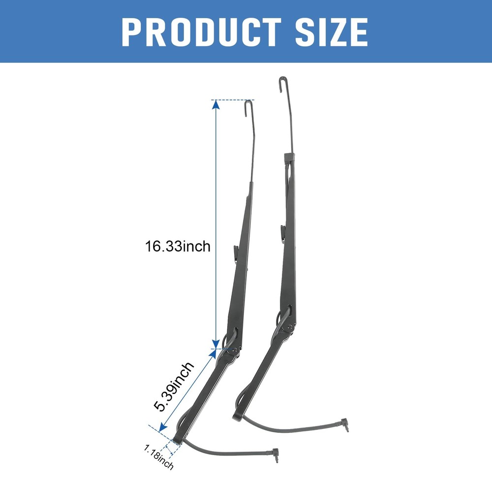 RUIANOMG Front Windshield Wiper Arm Kit Replacement For Chevy Silverado...