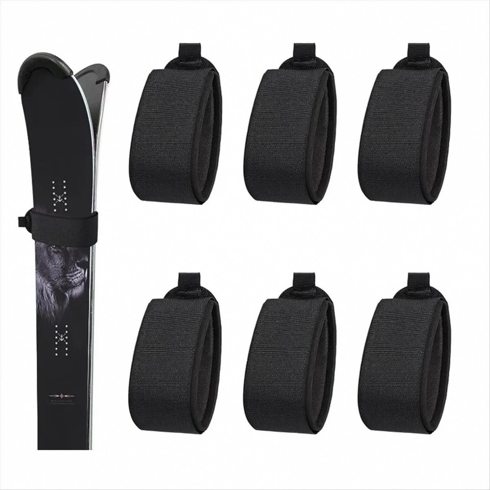 6PC Adjustable Ski Straps with Protector Pads for Carrying Ski Boards