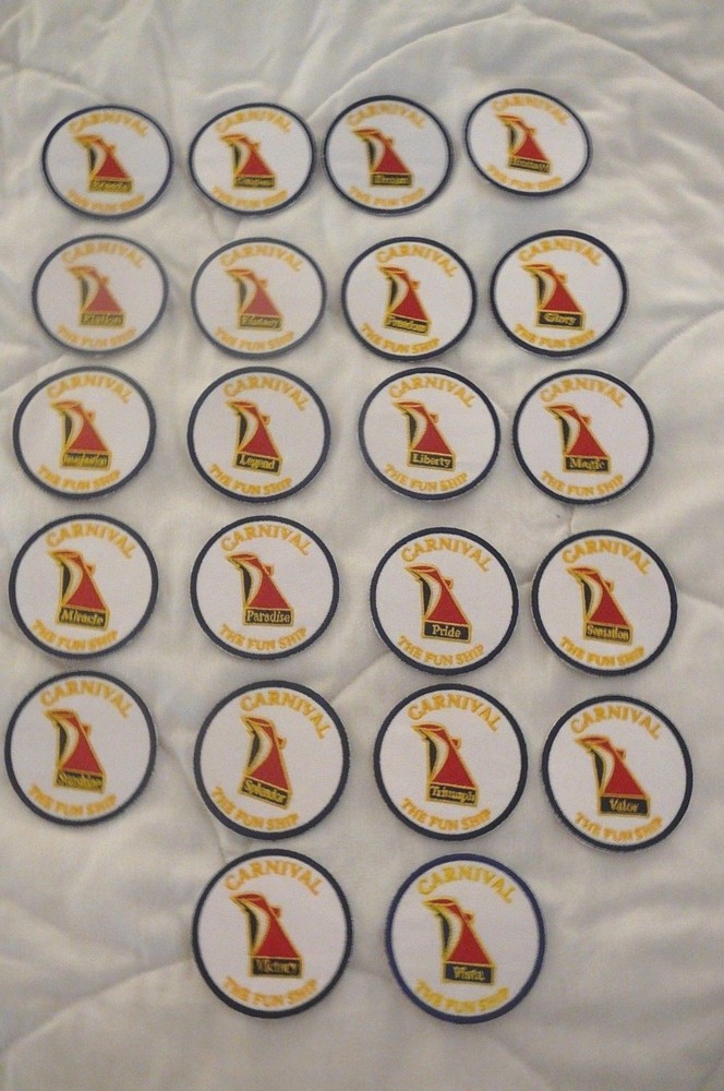 CARNIVAL CRUISE LINES FIRENZE FUNNEL HAT PIN AND PATCH