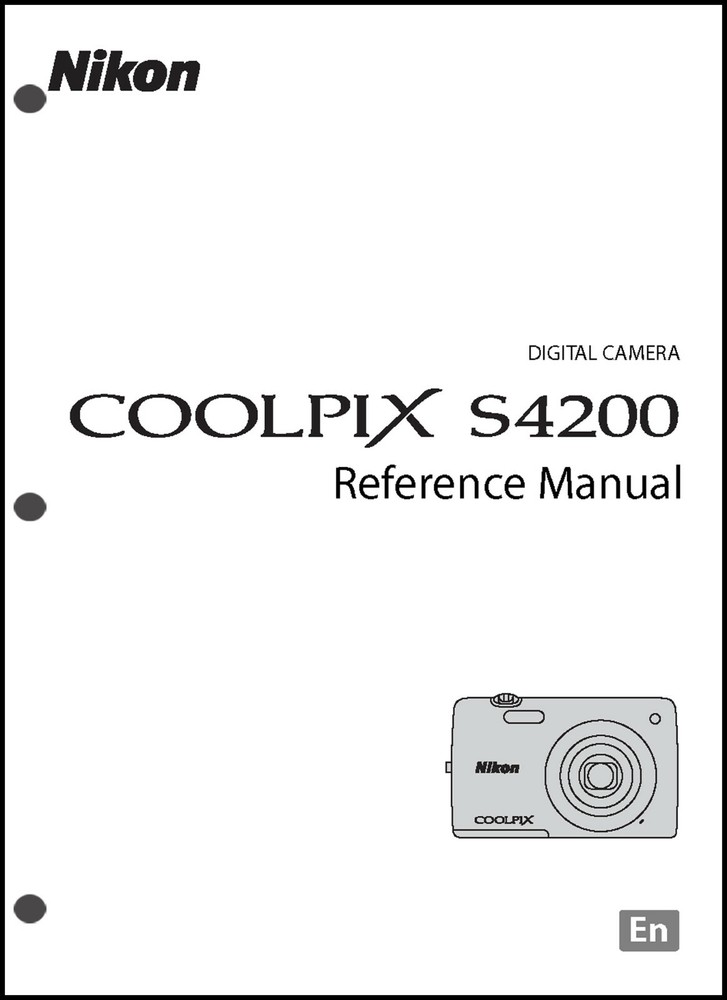 Nikon CoolPix S4200 Digital Camera User Guide Instruction  Manual