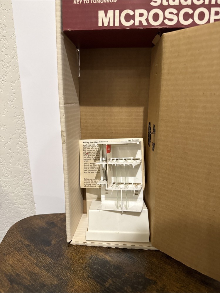 Vintage 1960s A.C. Gilbert Student Microscope – Retro Science Classroom Display