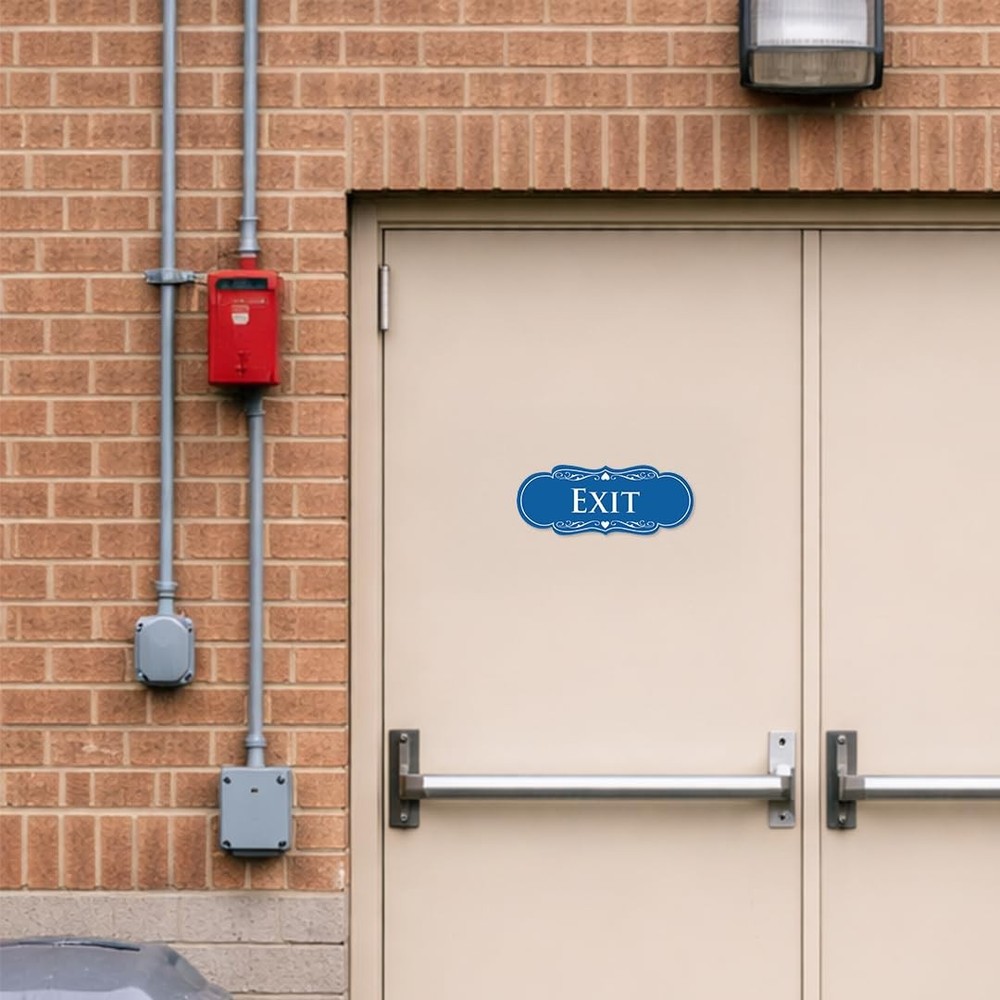 Designer EXIT Sign -Red - Medium (1 Pack)