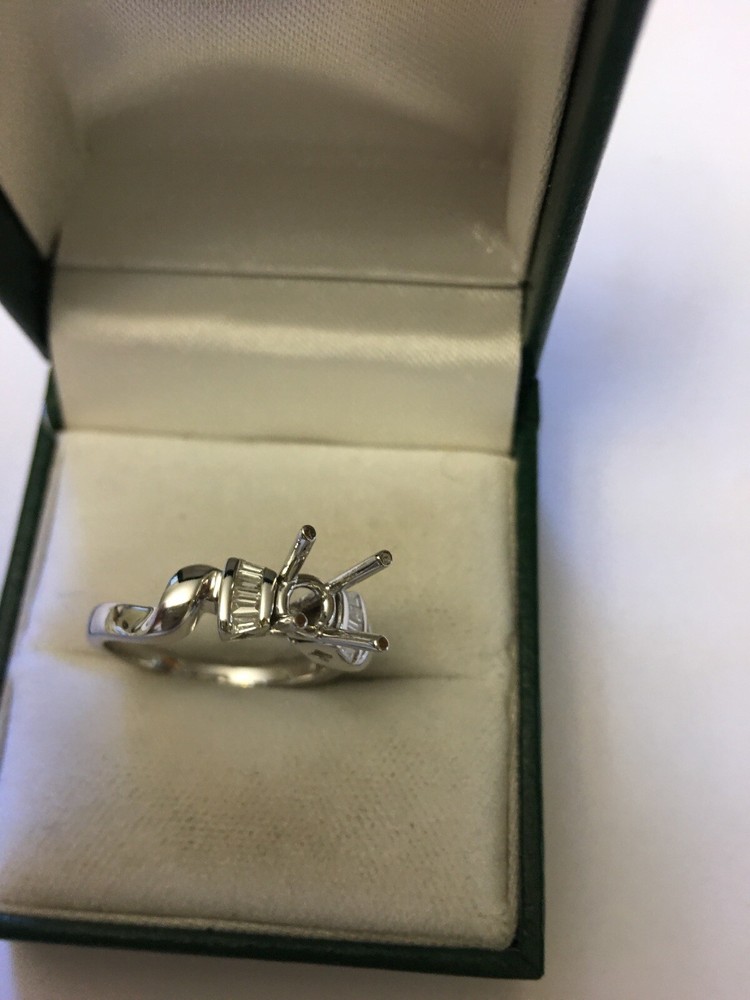 Solid 18k Gold And Diamond Engagement Ring Mounting