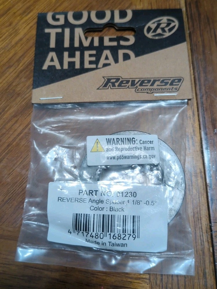 Reverse Angle Spacer, 1-1/8", Black 0.5 Degree