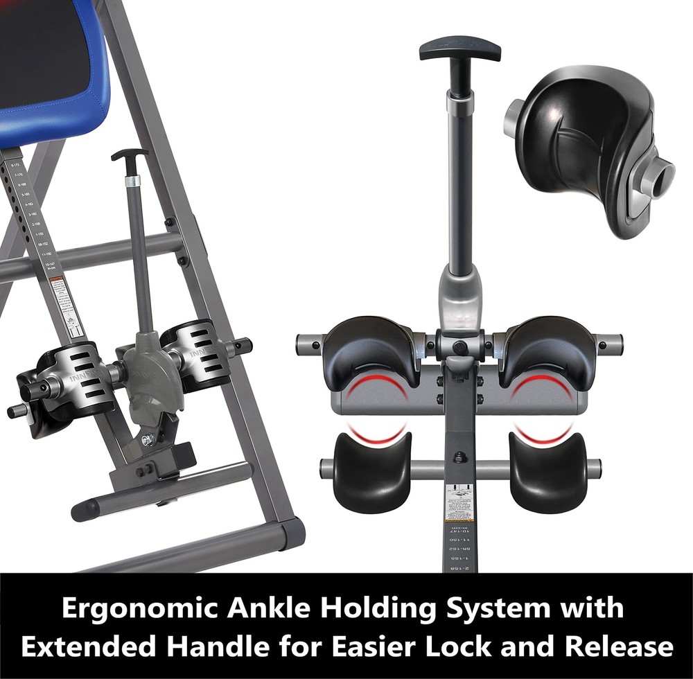 ITM4800 Advanced Heat and Massage Inversion Table,Black/ Blue / Gray