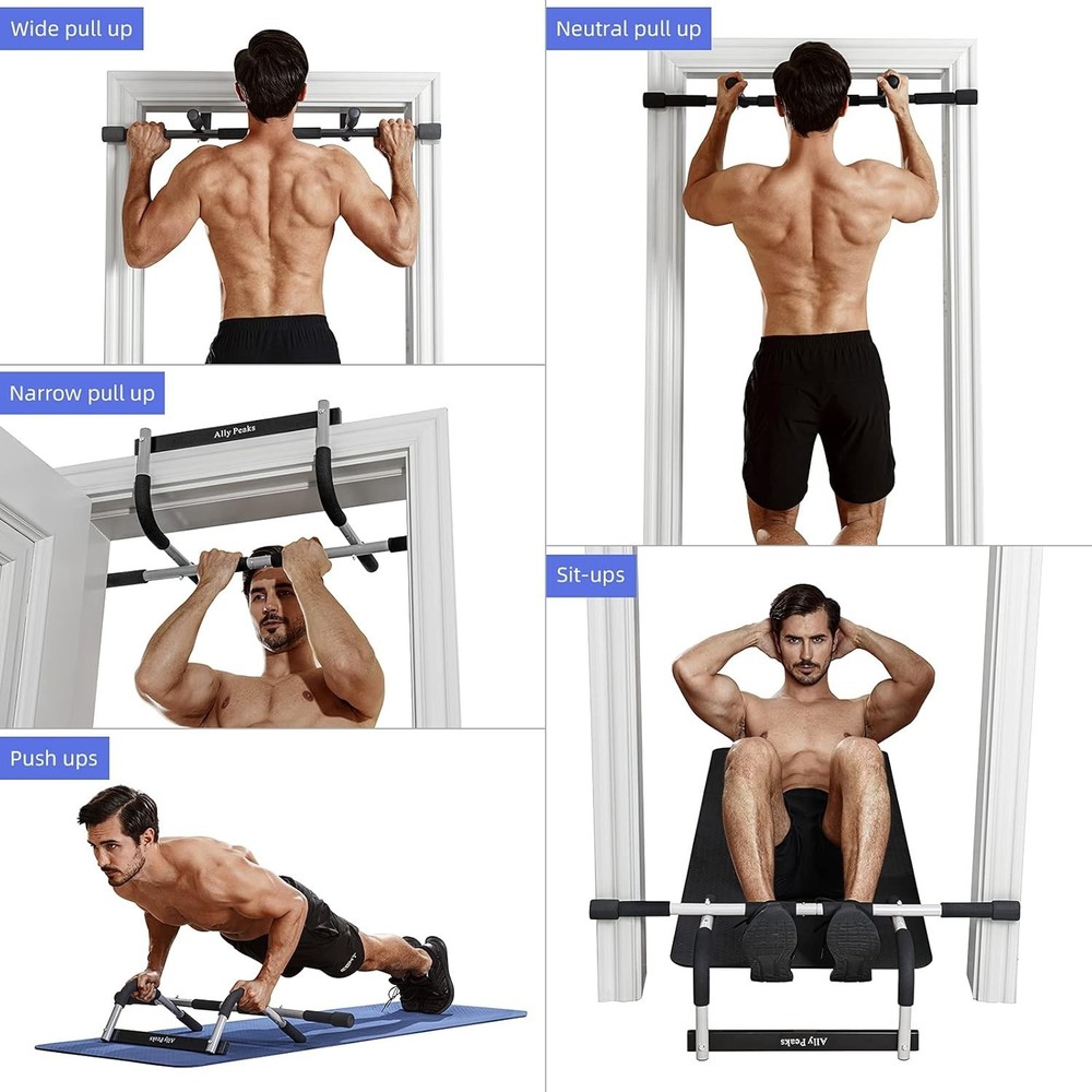 Portable Indoor Pull Up Bar - Heavy Duty Design for Multi-Grip Home Workouts