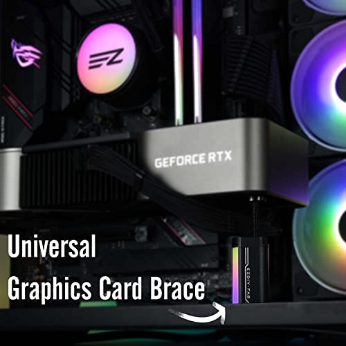 GPU Support Bracket,5V 3PIN ARGB Graphics Card Brace, GPU Support ARGB Black