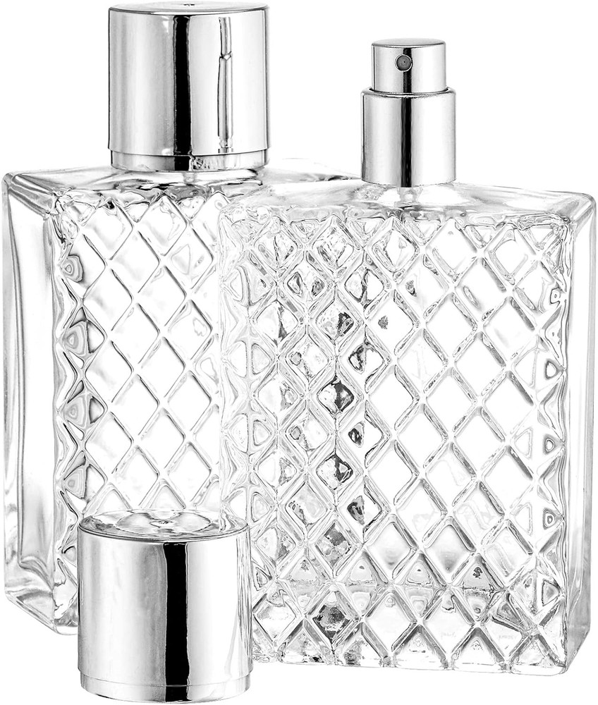 6 Pack Refillable Spray Bottles Perfume Atomizer, 100ML 3.4Oz Glass Empty Fine M