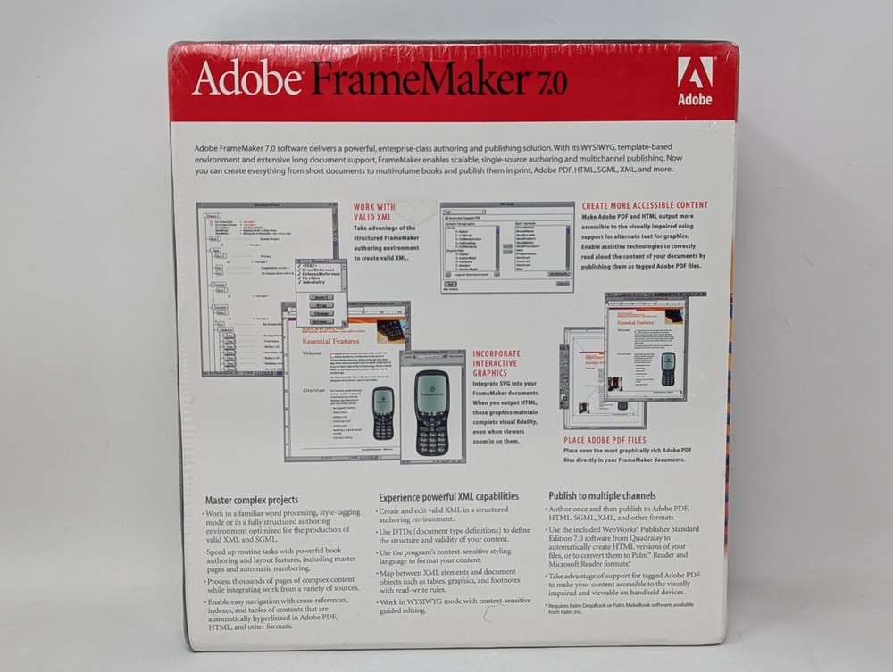Adobe FrameMaker 7.0 for Mac Full Retail - SEALED NEW