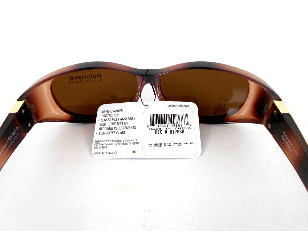 Foster Grant Solar Shield Polarized Sunglasses Fits Over Reading glasses, MEDIUM