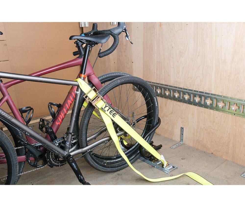 (2 Pack) 7" Motorcycle Wheel Chock Steel for E-Track / X-Track System - Black