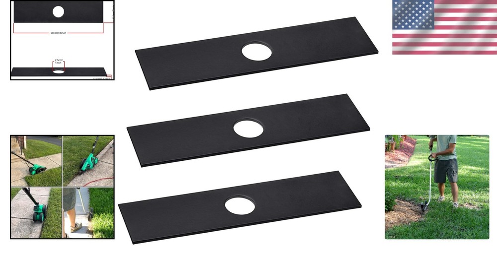 High-Quality Edger Blades - Rust-Resistant 8" x 2" | 3 Pack Replacement