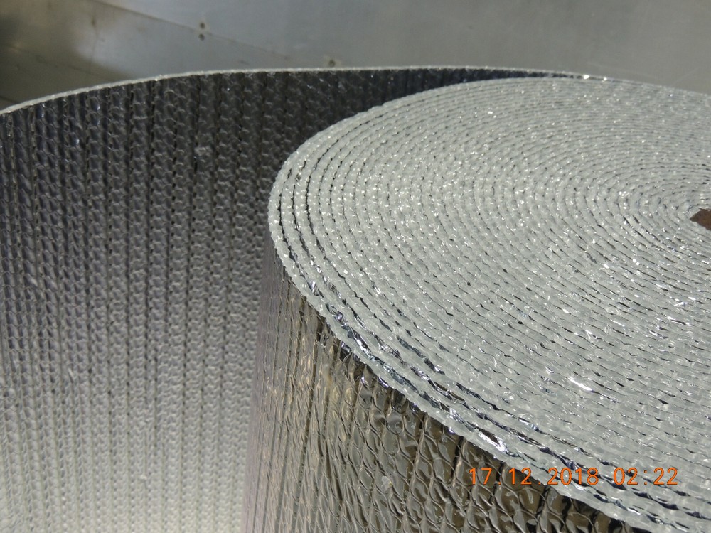 DOUBLE FOIL, REGULAR BUBBLE REFLECTIVE INSULATION WRAP 6" X 125'