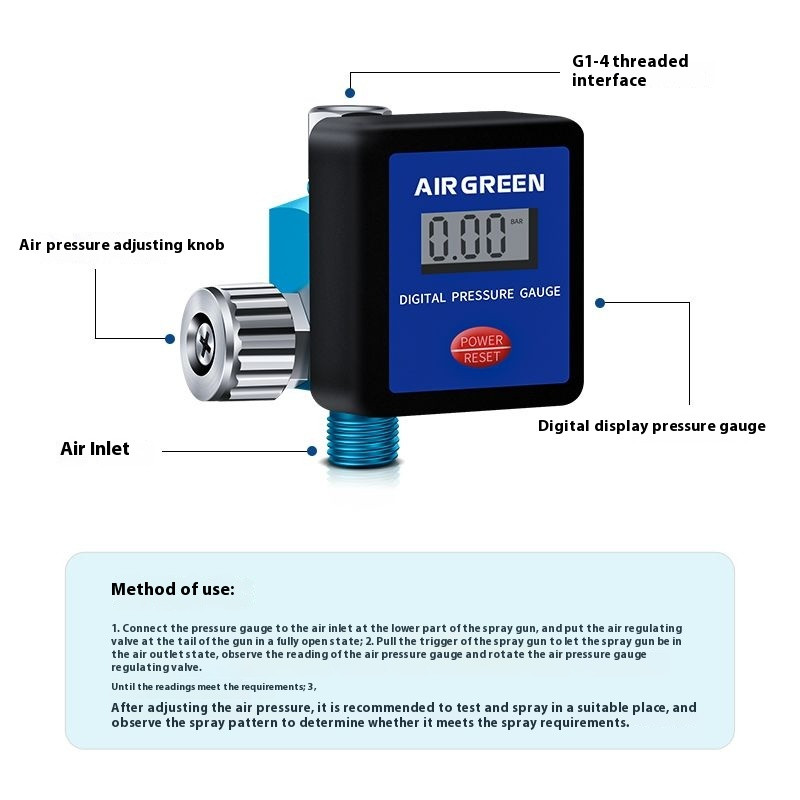 Pneumatic Pressure Regulating Digital Display Table Small Electronic Barometer
