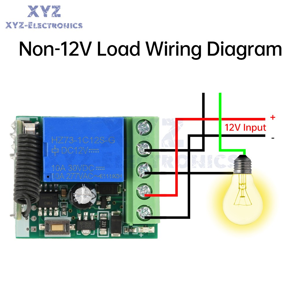 433Mhz Universal Wireless Remote Control Switch DC 12V Receiver Transmitter Set
