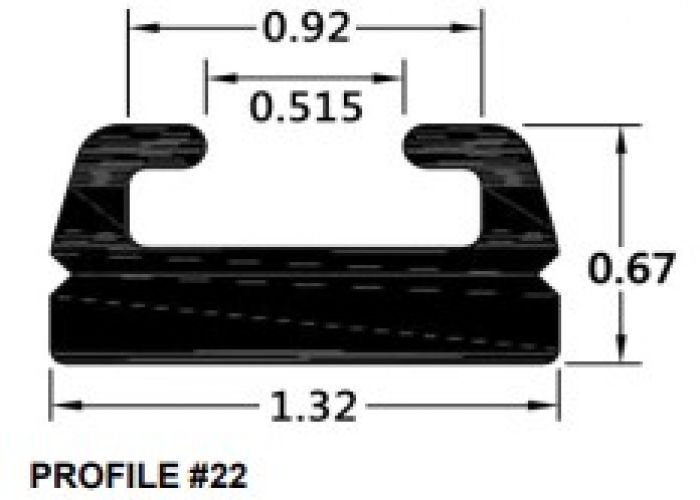 SPI 222-66-80 | Slide Profile 22 Black 66"