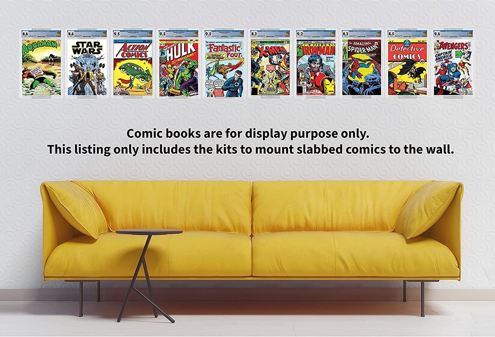 10 Pack Comic Book Display Shelf Slab Wall Mount Kit