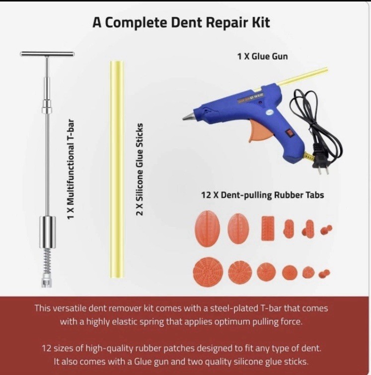 Chefore Dent Puller Tool Set- Paintless Car Dent Repair/Removal/Puller Kit