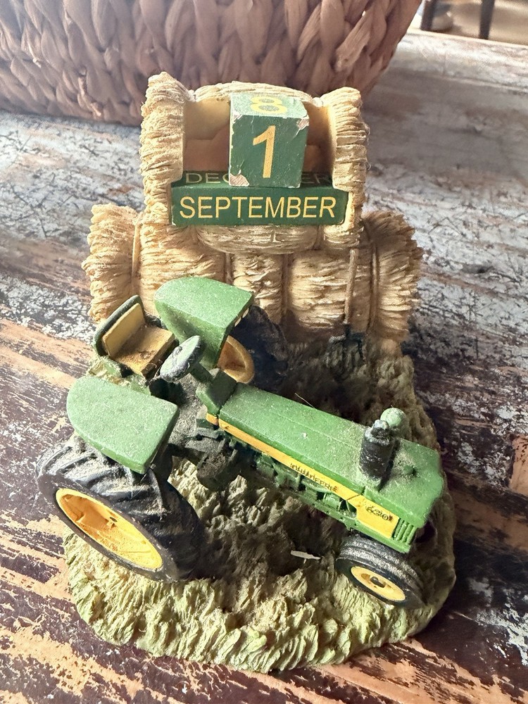 John Deere Tractor Perpetual Calendar Farm Decor Missing Blocks