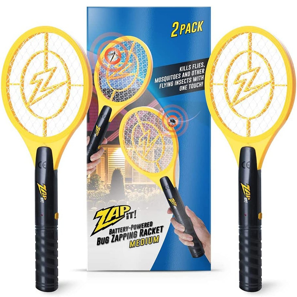 Zap It Bug Zapper Battery Powered (2xAA ) Bug Zapper Racket, 3,500 Volt, 2 Pack