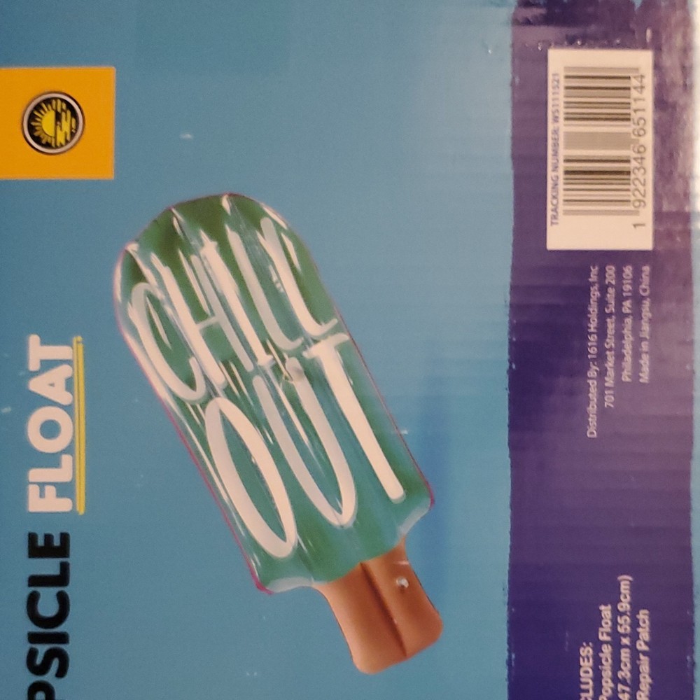 Chill Out Popsicle Float Inflatable Swimming Pool Float 71in x 35.5in