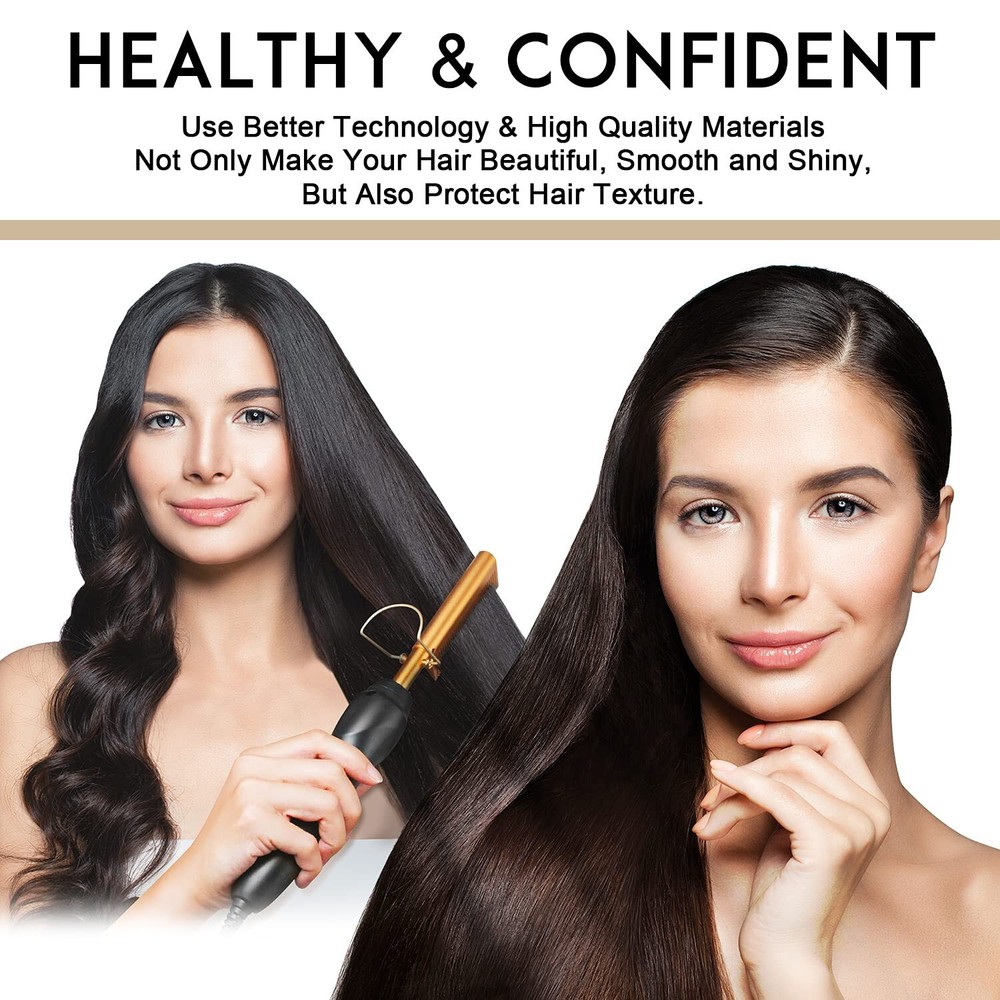 Ceramic Hot Comb Straightener Adjustable Temperature for All Hair Types