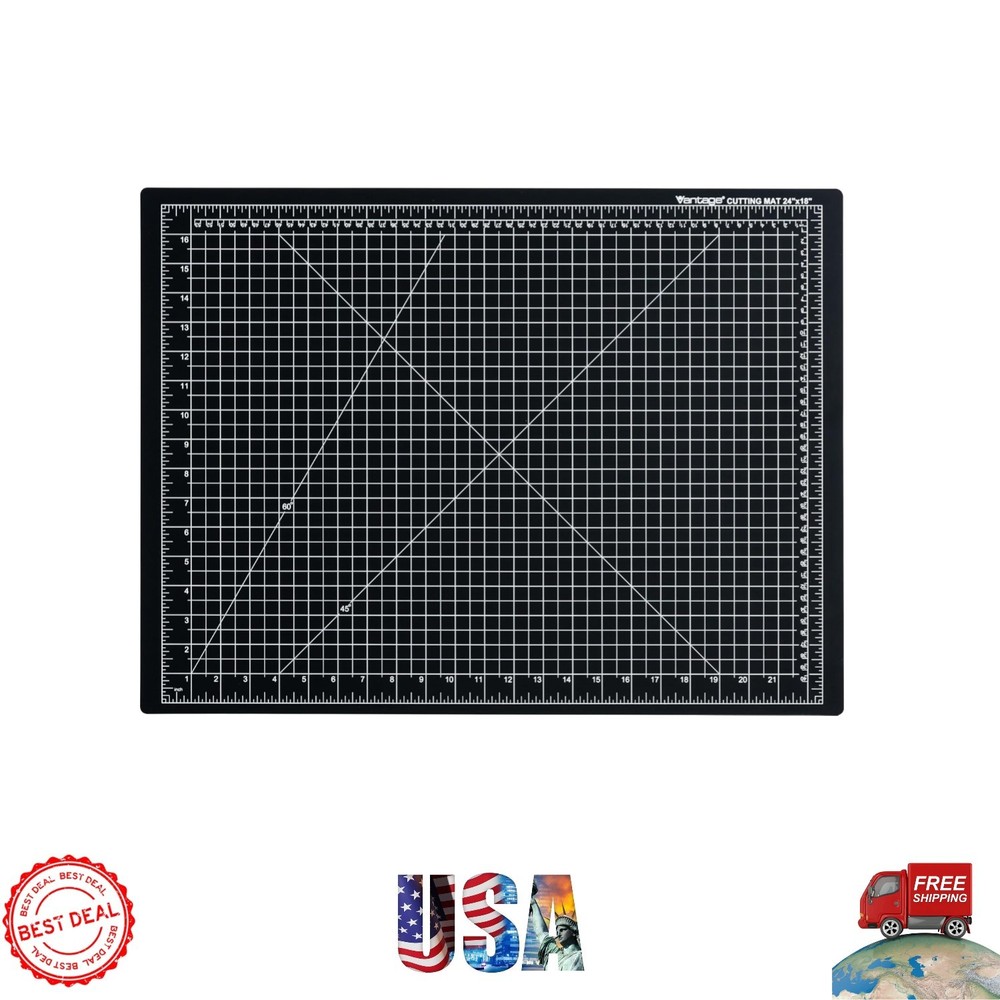 Durable 18"x24" Self-Healing Cutting Mat with 5-Layer Design for Precision Work