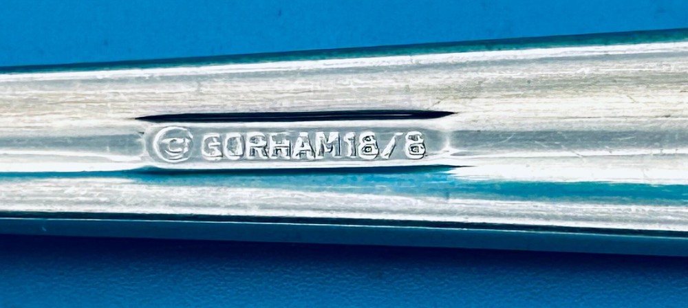 2 Gorham MARABELLA Oval Soup Place Spoons 7 1/8" Stainless Flatware Silverware