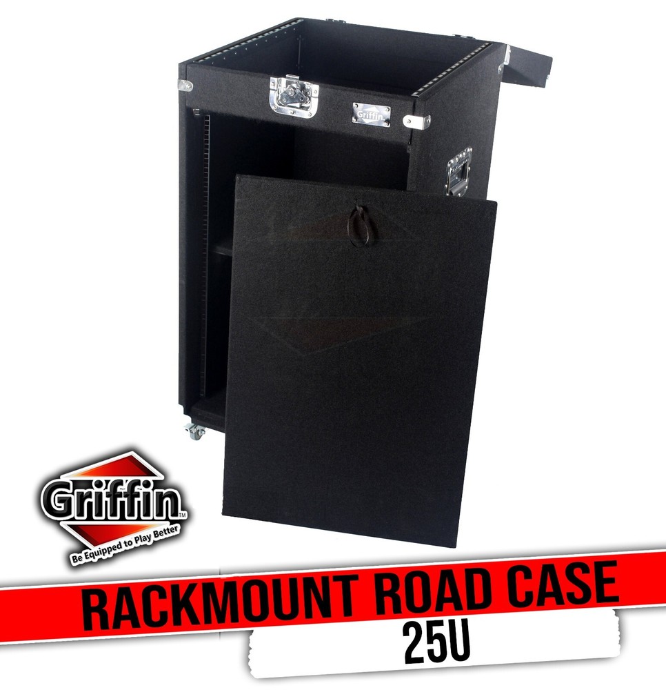 Ultimate Rackmount Studio Mixer Flight Road Case By GRIFFIN | 25U Mount Space