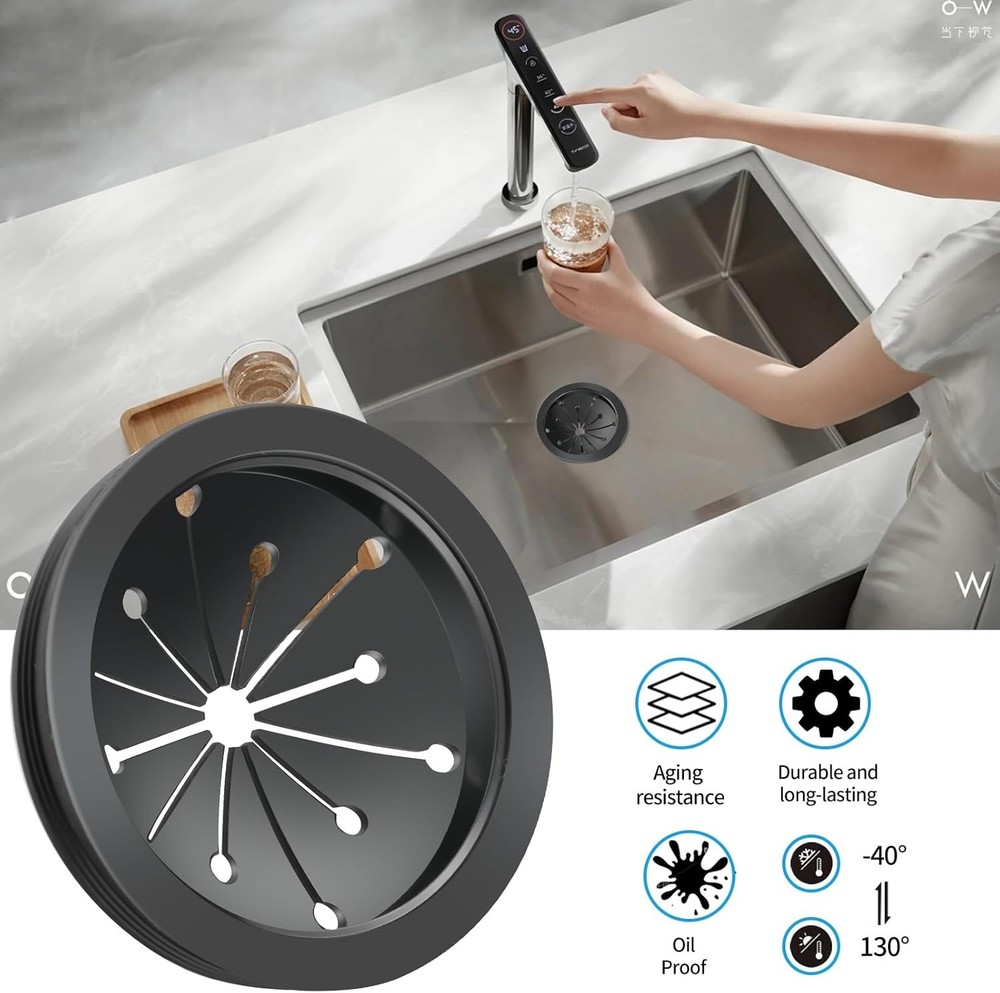 2 Pcs Garbage Disposal Splash Guard, 3 1/8" Sink Rubber Guard for Garbage Dispos