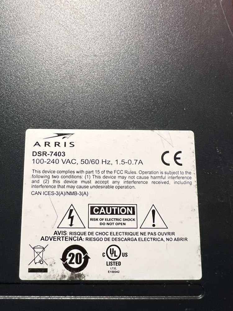 ARRIS DSR-7403 COMMERCIAL INTEGRATED SATELLITE RECEIVER/TRANSCODER