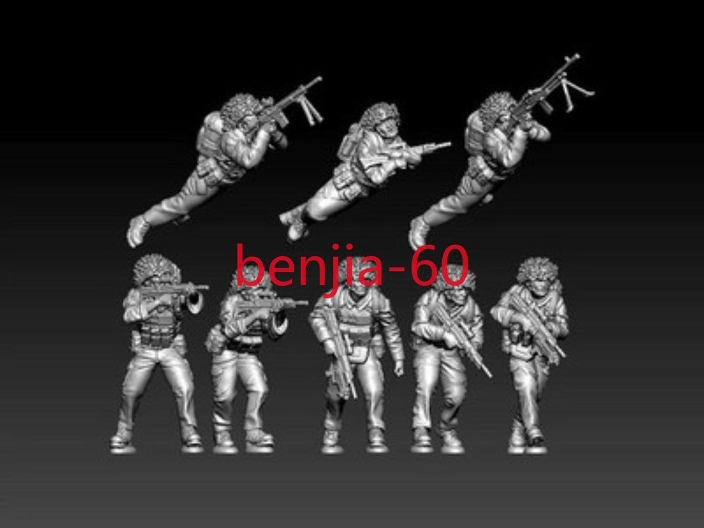 1/72/48 Figures Modern Britain "SAS Operational Team C" 8 man group model