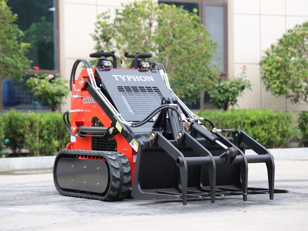 Grapple Grabber mini skid steer loader attachments for TYPHON STOMP skidsteer