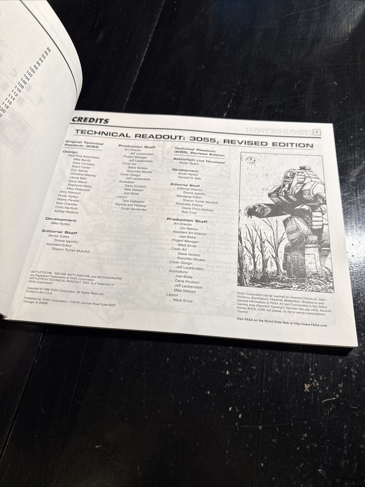 FASA Battletech Technical Readout 3055 (1st Ed) New
