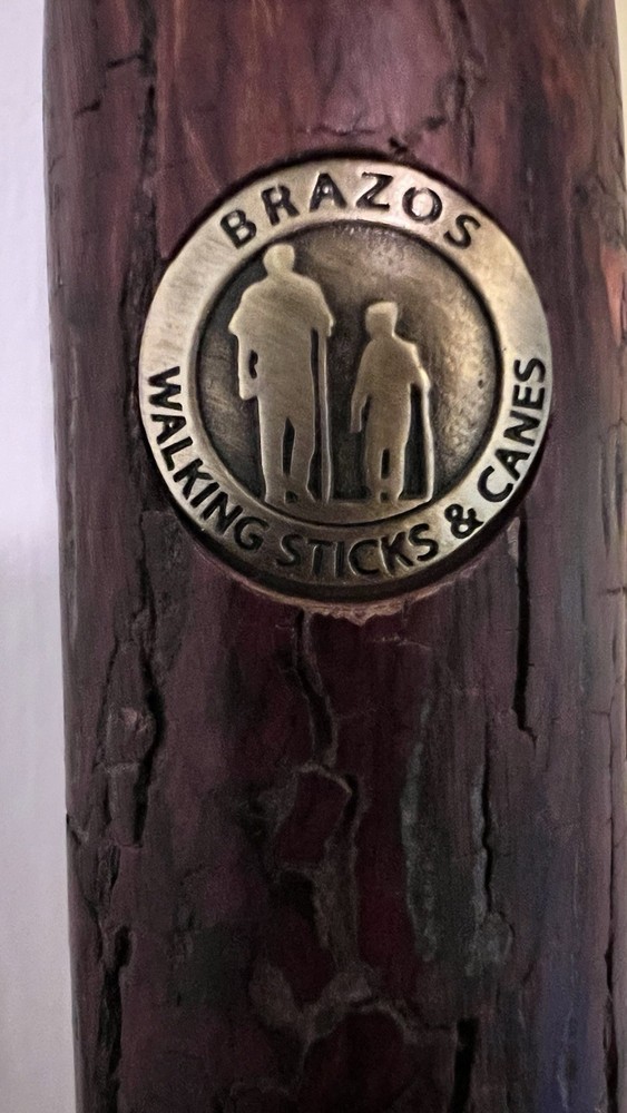 Brazos Rustic Wood Walking Stick Twisted Hickory 58"