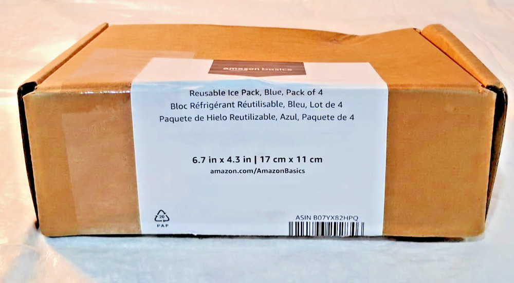 Amazon Basics Reusable Ice Pack for Lunch Boxes, Keep Cold, Lightweight