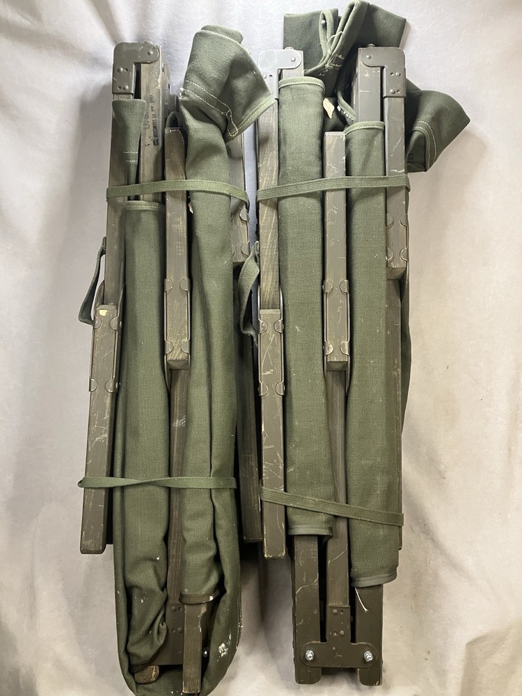 Vintage 1952 U.S. Army folding cot
