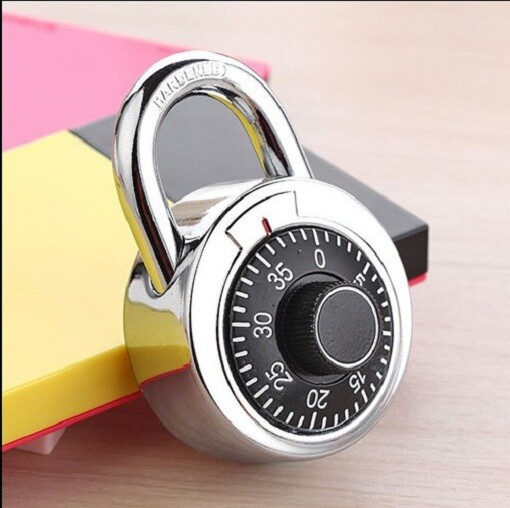 50MM Round Dial Combination Padlock Safety Box Compass Decorated Padlock