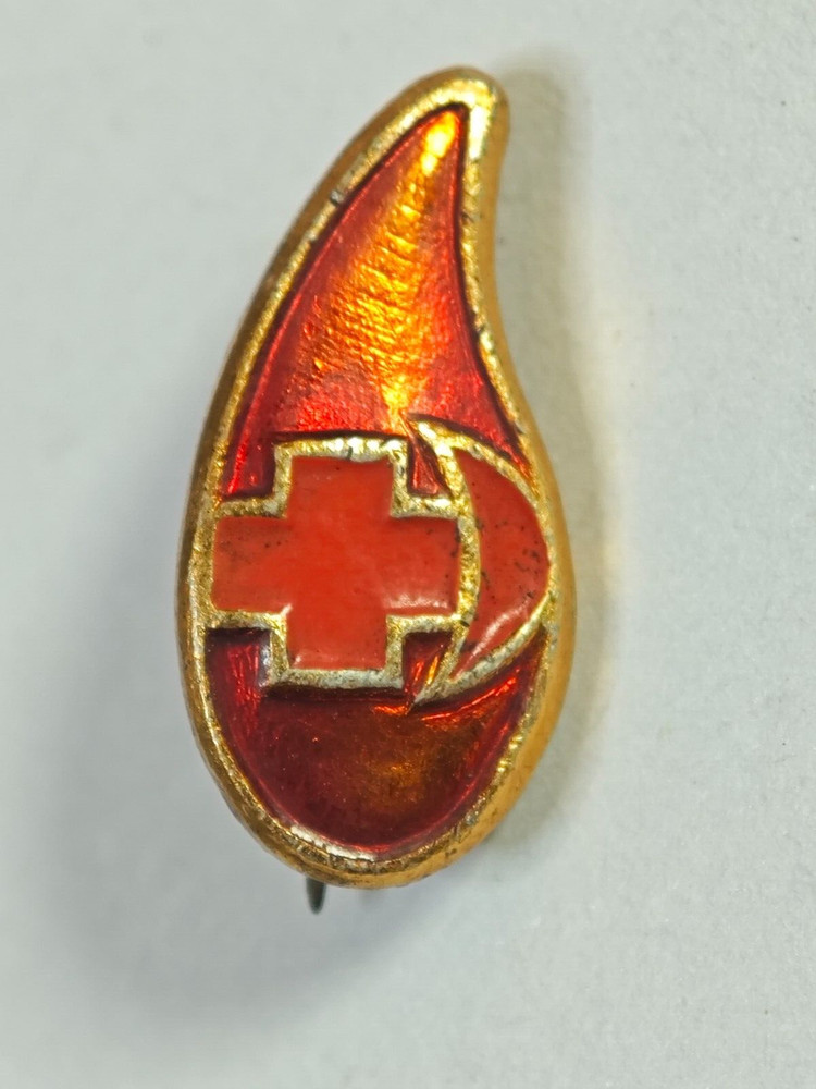 Original Soviet USSR BLOOD DONOR BADGE with Documents #1705