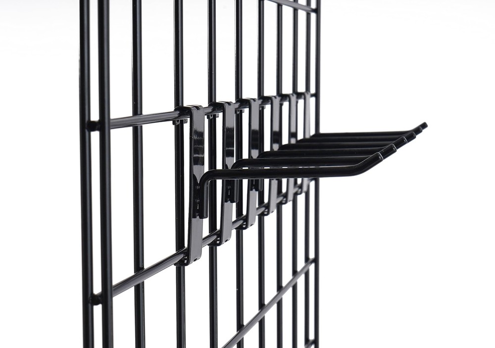 32 PCS 6 Black Gridwall Hooks, Heavy Duty Display Hook, Grid Wall Panel, Peg