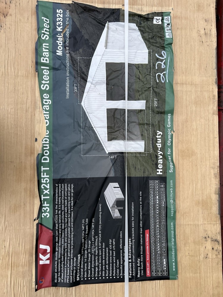 33x25FT Galvanized BUILDING/SHED (FULL KIT)