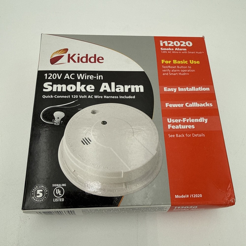 Kidde I2020 Replacement Hardwired Smoke Alarm 120V Quick Connect Harness