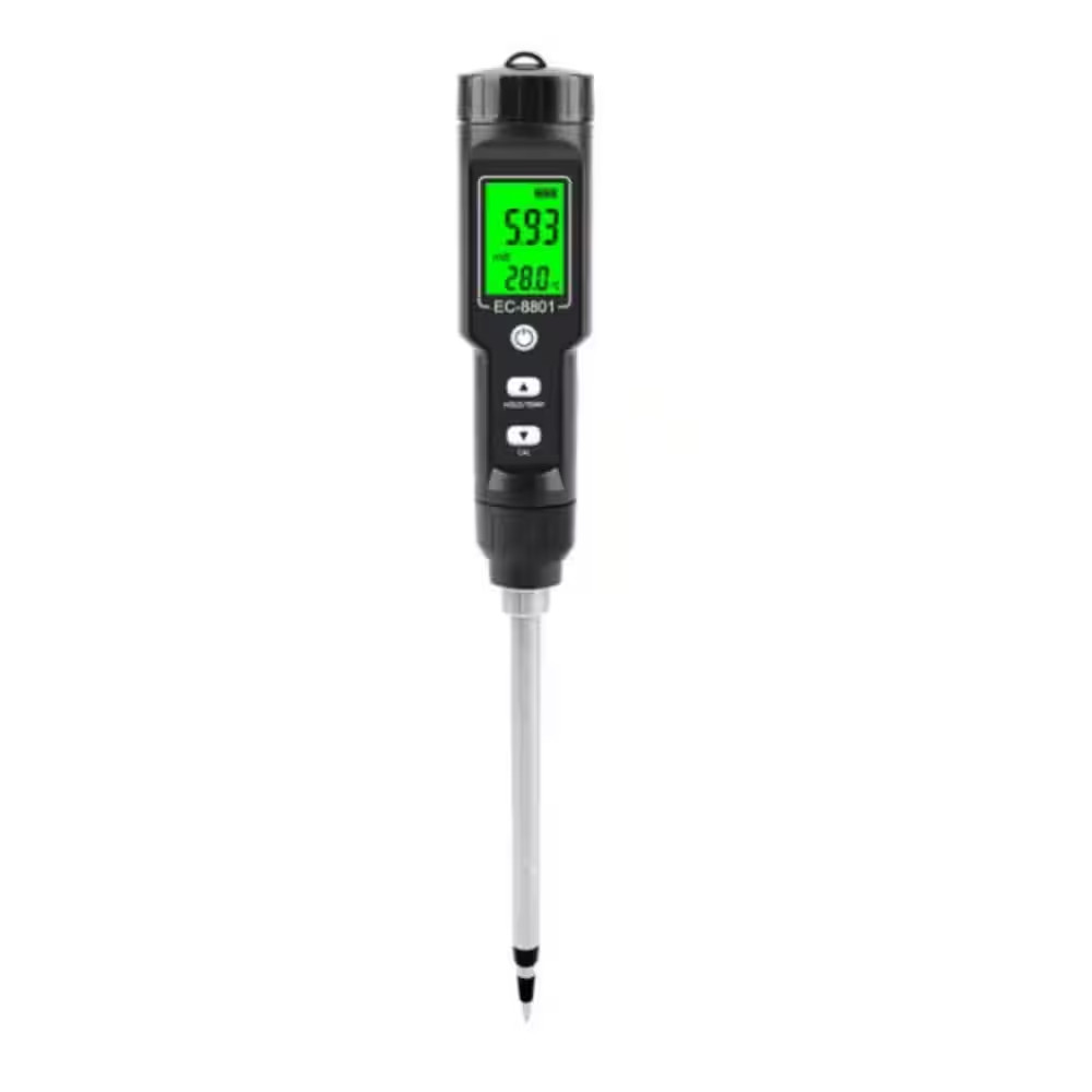 Digital Waterproof Soil Tester, Conductivity Meter, Sensor, Earth Analyzer Temp,