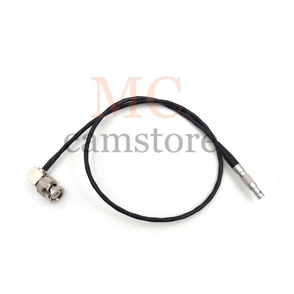 Right Angle BNC to 00B 4 Pin Timecode Input Cable ，for Red Epic Scarlet 20"