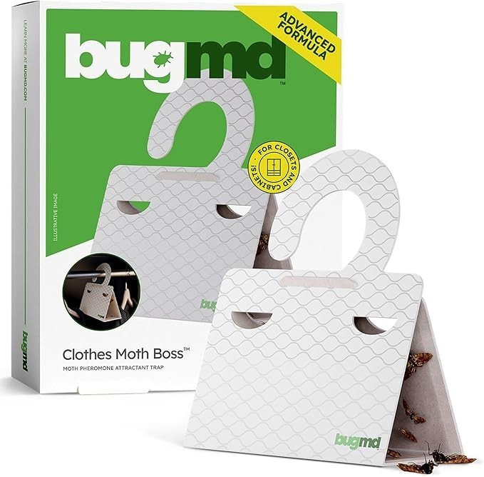 X5 BugMD Clothes & Pantry Moth Traps (6 Count) Sticky Glue Pheromone-Based Repel