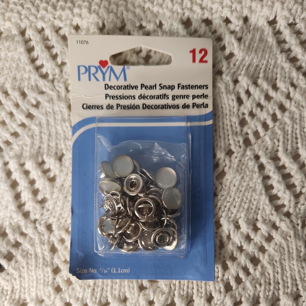 Prym Pearl Snap Fasteners #12 NOS