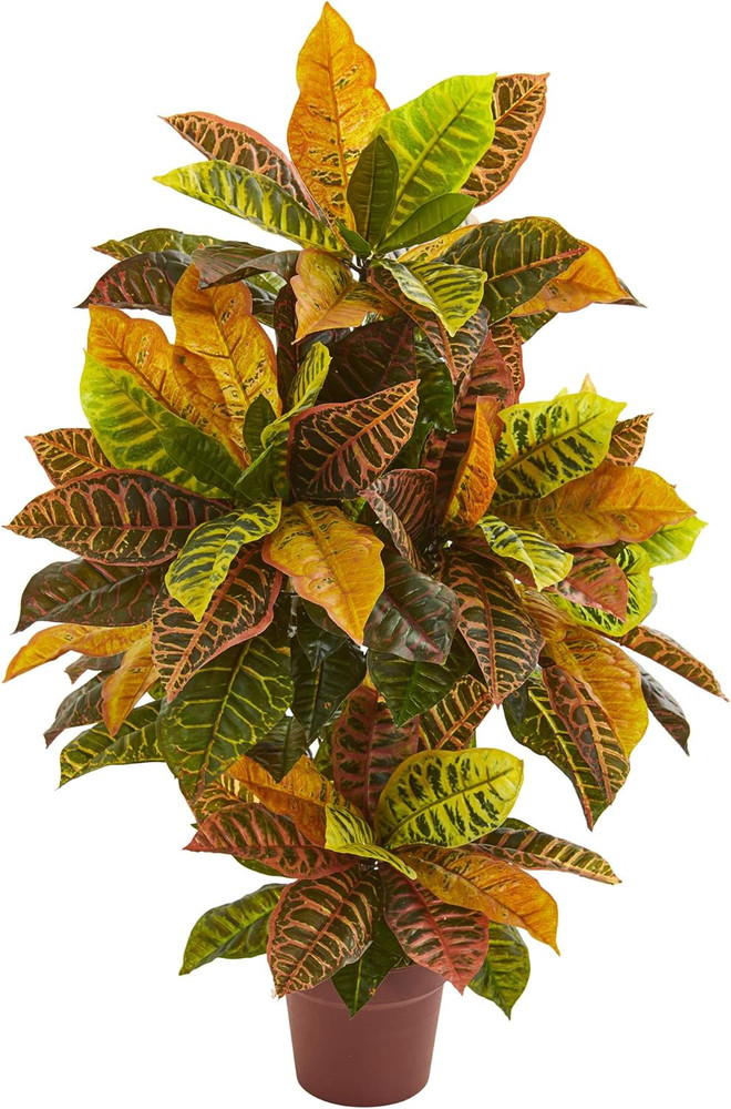 36In. Croton Artificial Plant (Real Touch)