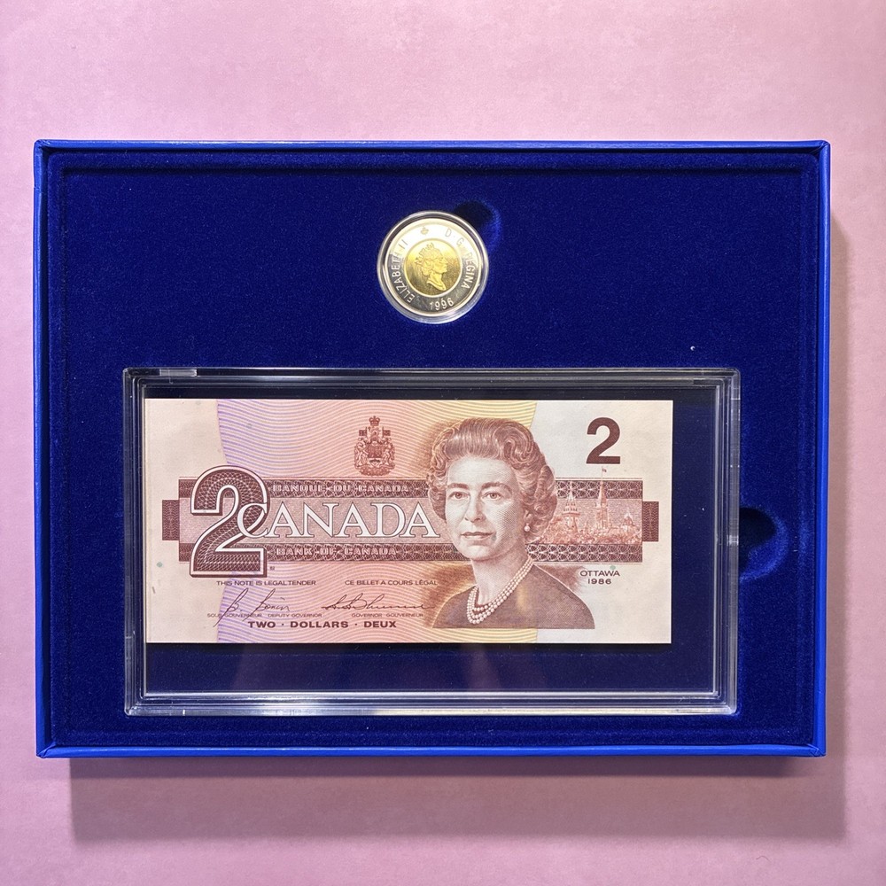1996 Canada $2 Proof Coin and Bank Note Set