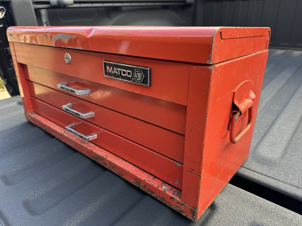 🔴 MATCO TOOLS 3 -DRAW METAL TOOL BOX U.S.A.